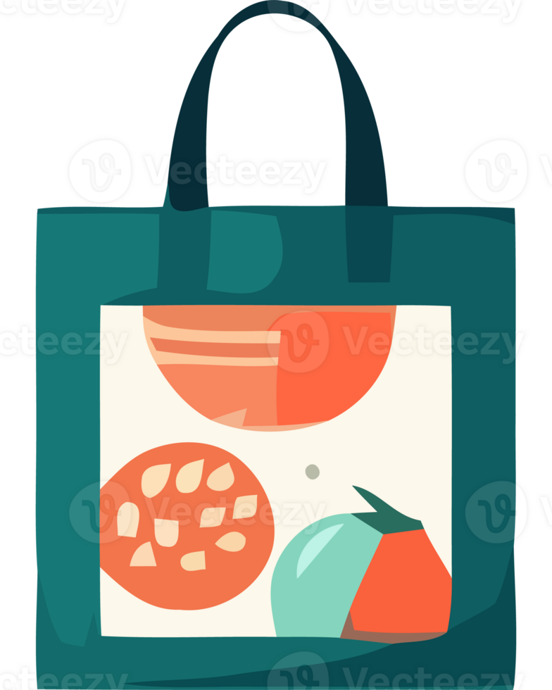 A shopping bag with fruit and vegetables png