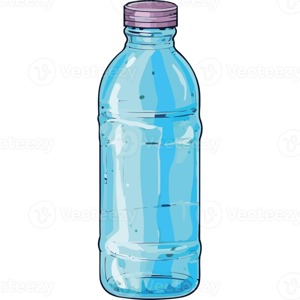 A blue plastic bottle with a lid on it png