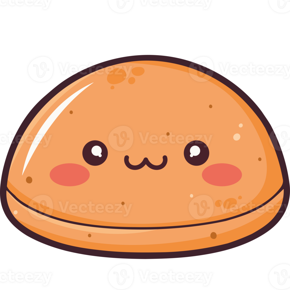 A cute little pancake with a face on it png