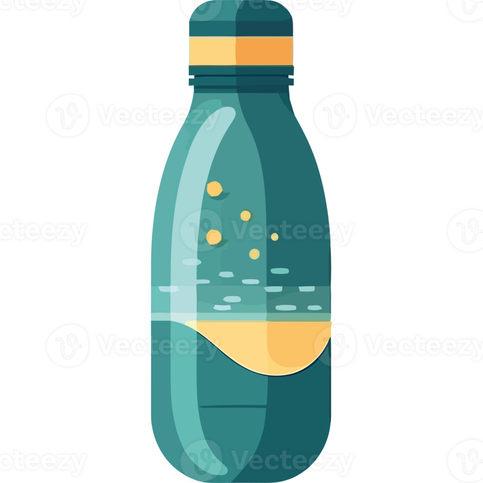 A bottle with water and bubbles on it png
