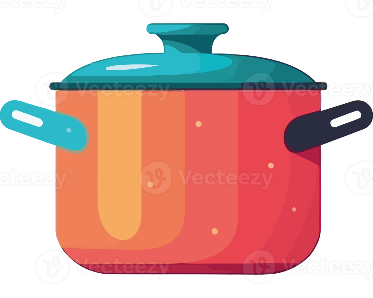 An illustration of a pot with a lid png