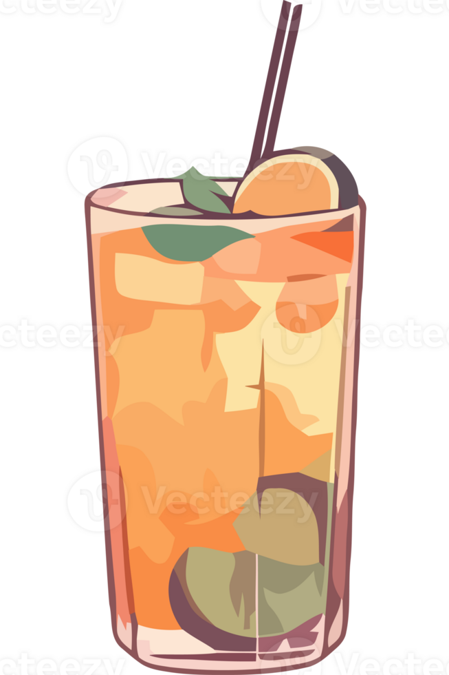 A drink with orange slices and lime png