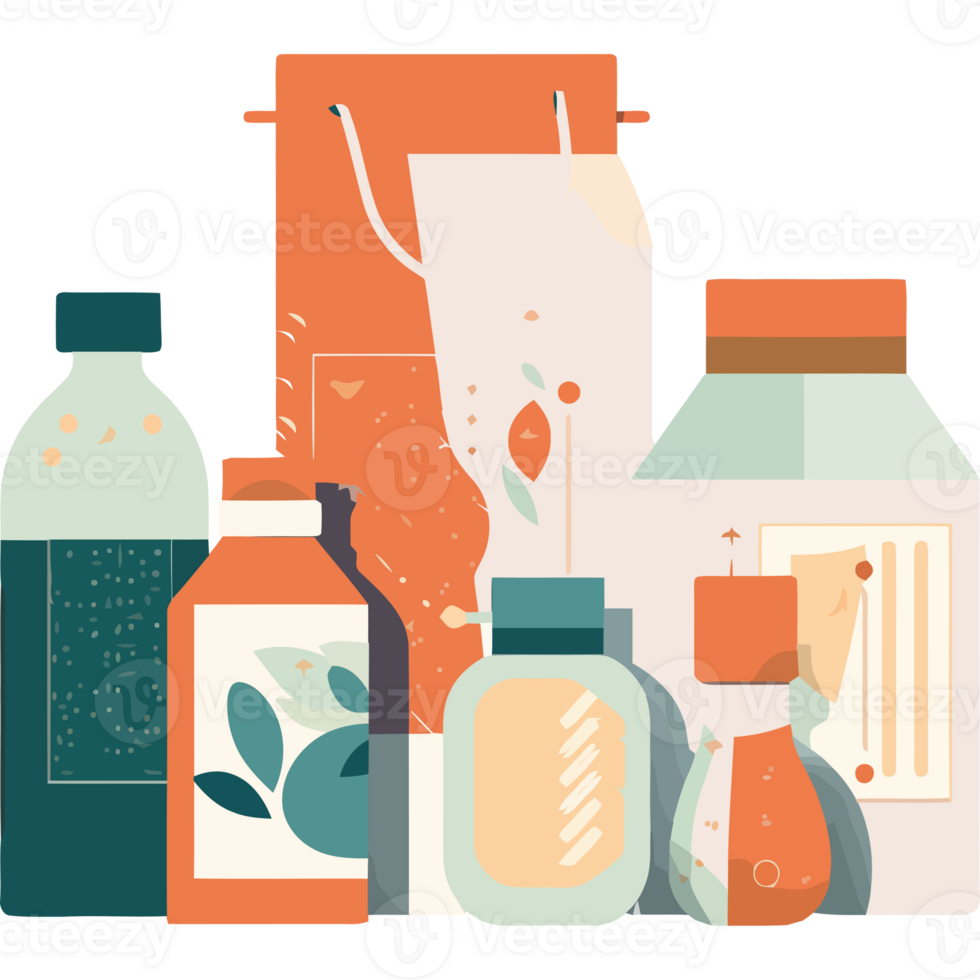 A variety of different types of food and drink png