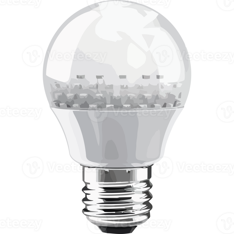 Led light bulb with white light png