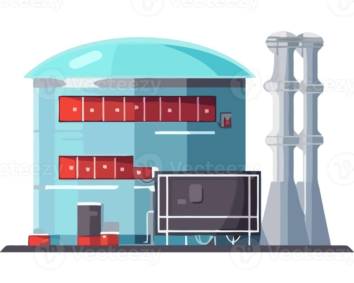 An illustration of a factory with pipes and pipes png