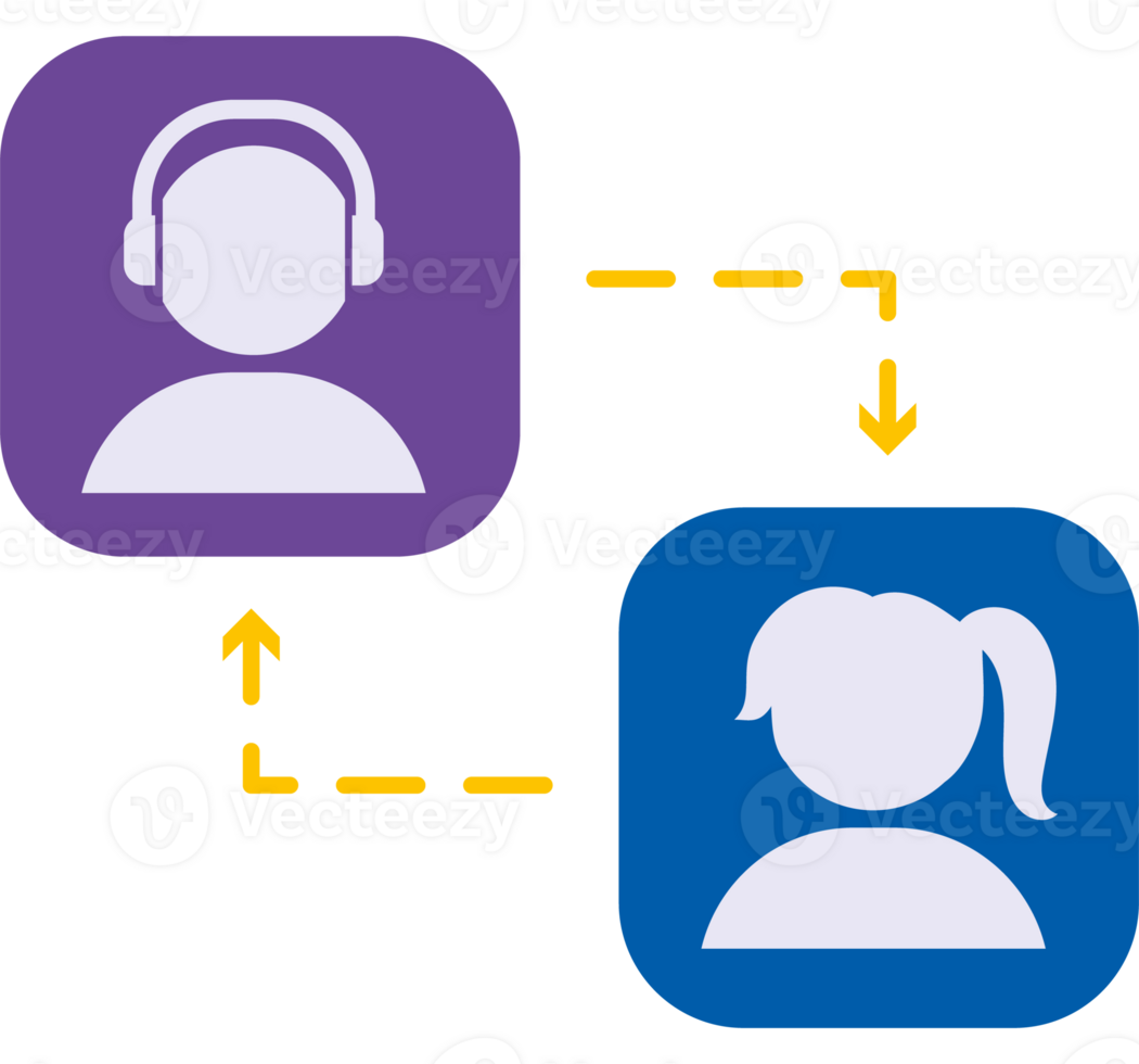 Two people are connected by a phone call png