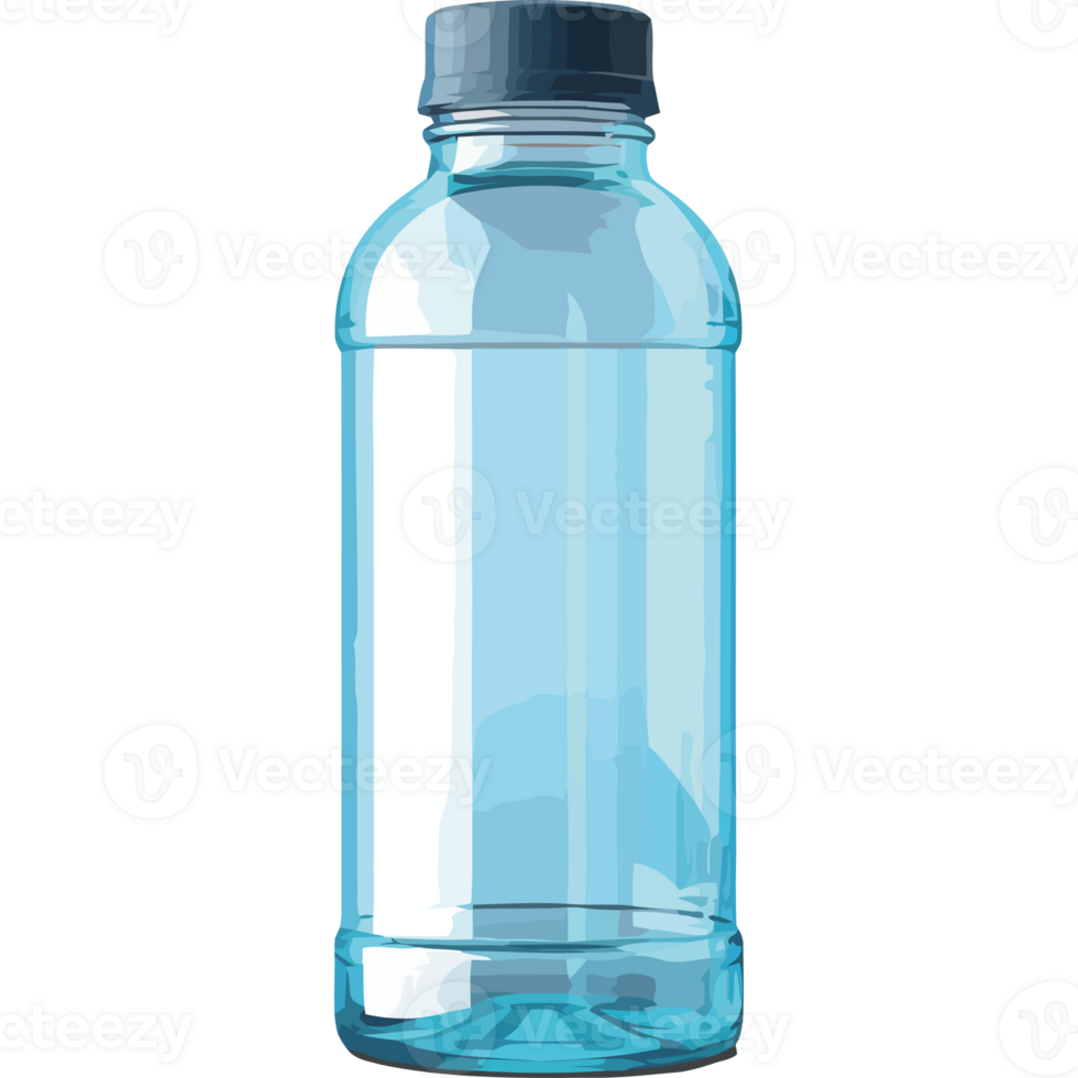 A blue plastic bottle with a lid on it png