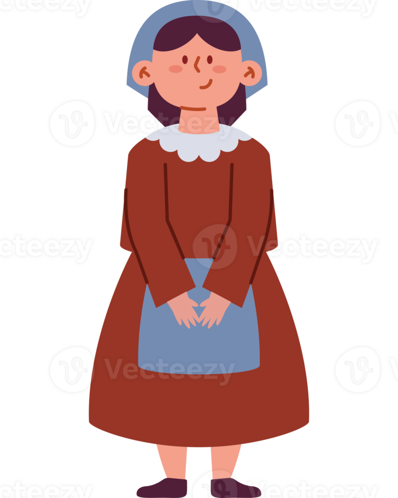 An illustration of a woman in a dress png