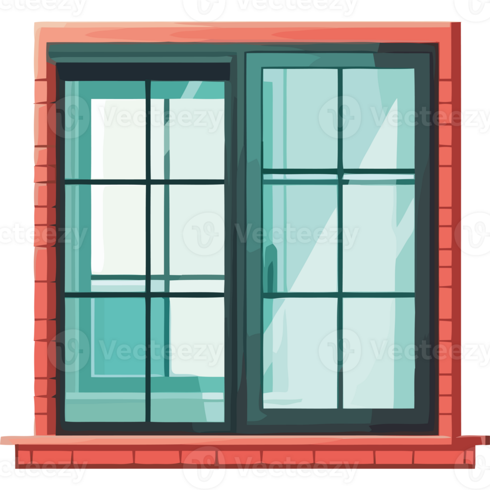 An open window with a brick wall png
