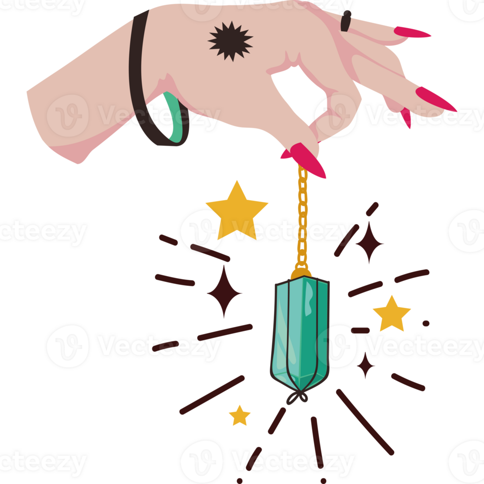 A hand holding a green crystal with stars on it png