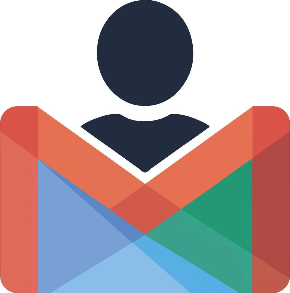 A Gmail icon silhouette art line with white background vector