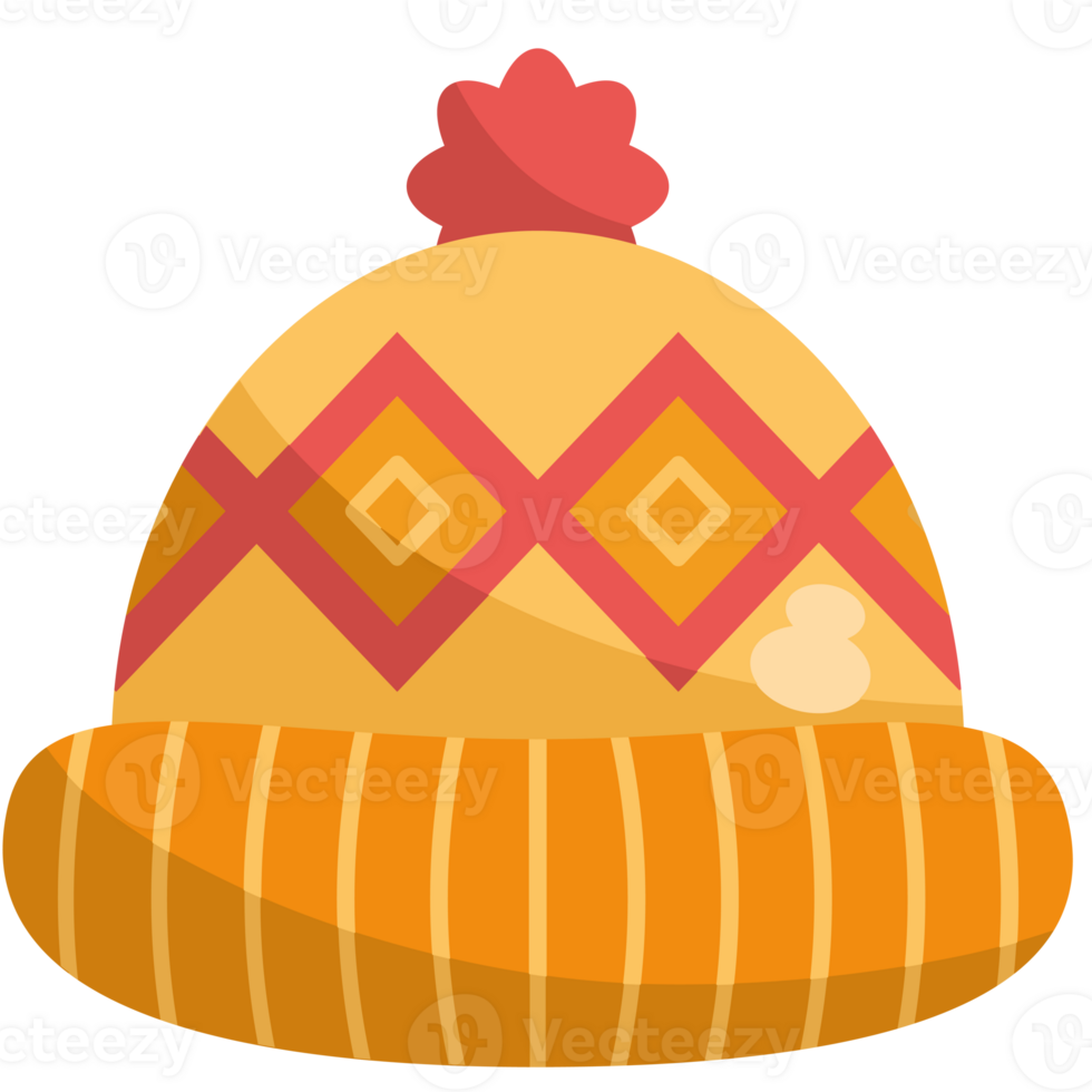 A hat with a pink pom pom on it png