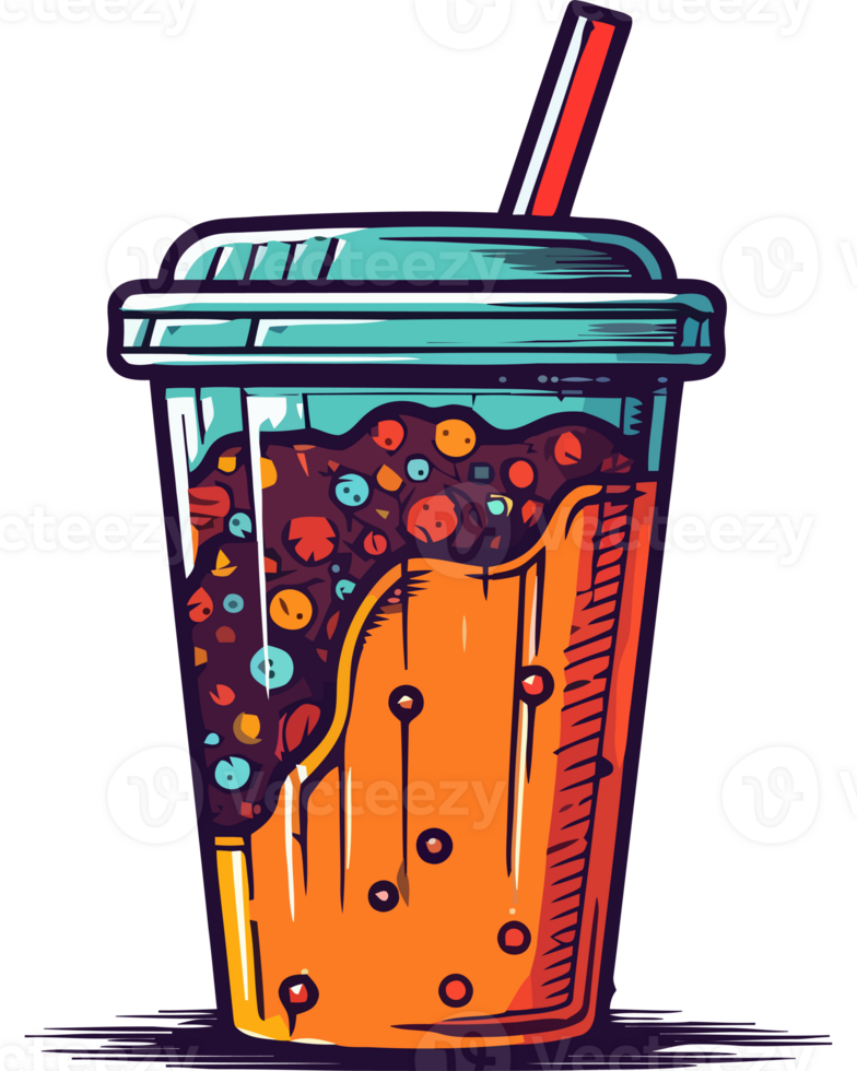 A drink with bubbles and bubbles in it png