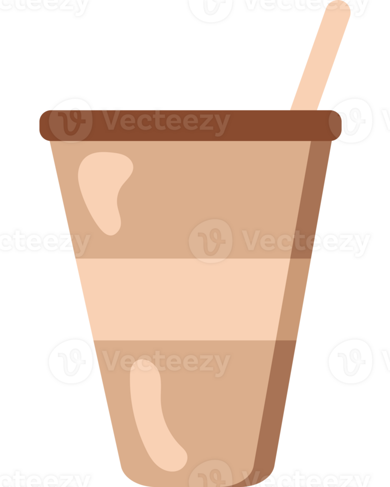 A cup with a straw and a straw in it png