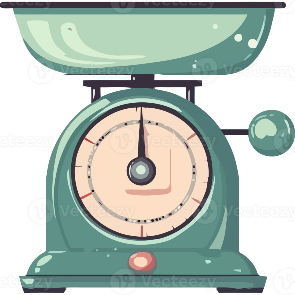 An old scale with a clock on it png