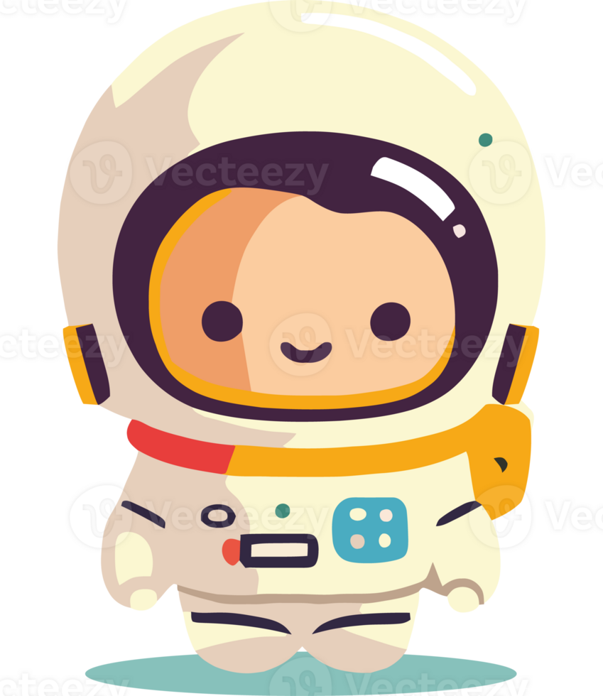 An astronaut in a white suit with a smile png