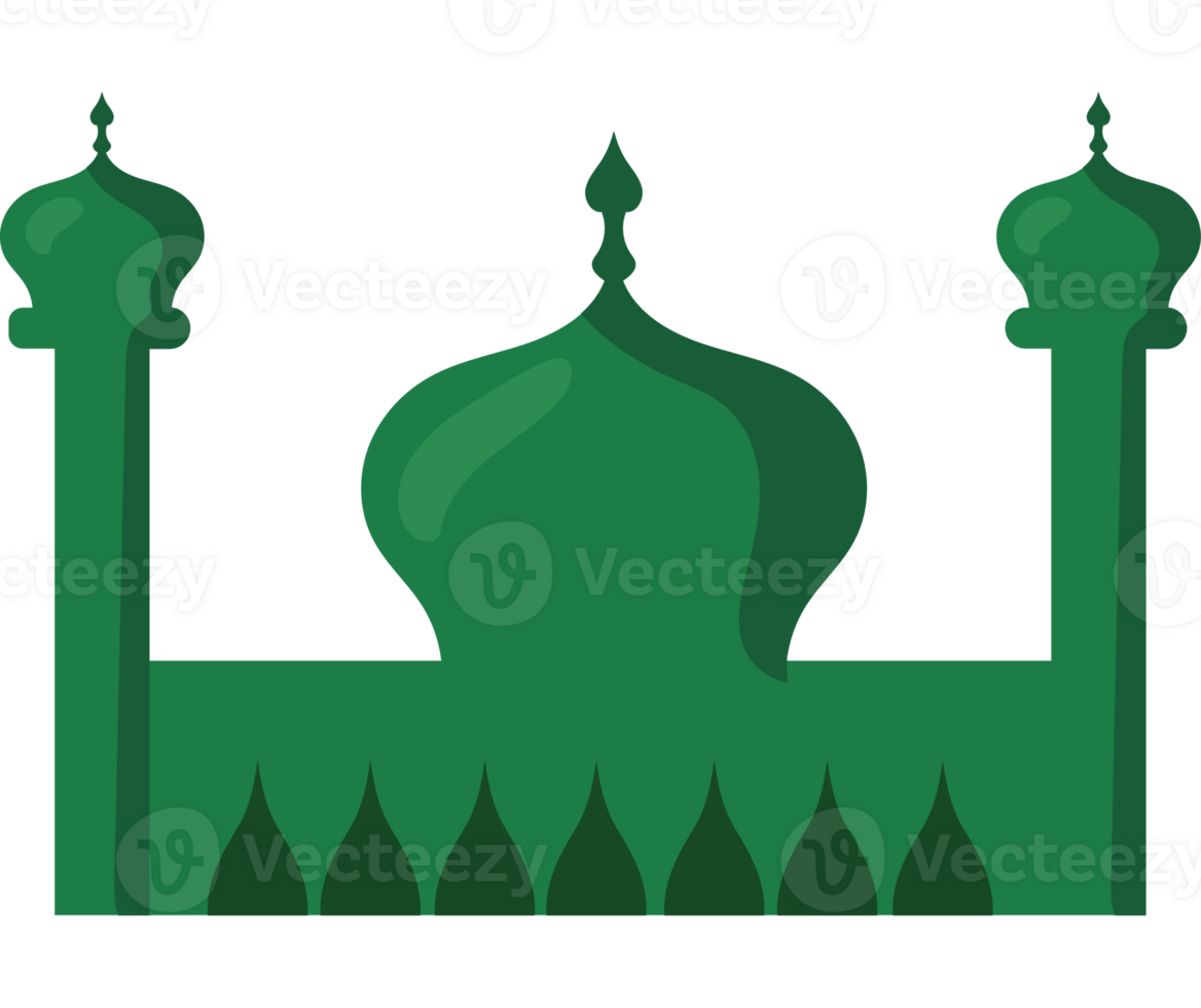 Green mosque icon with a green dome png