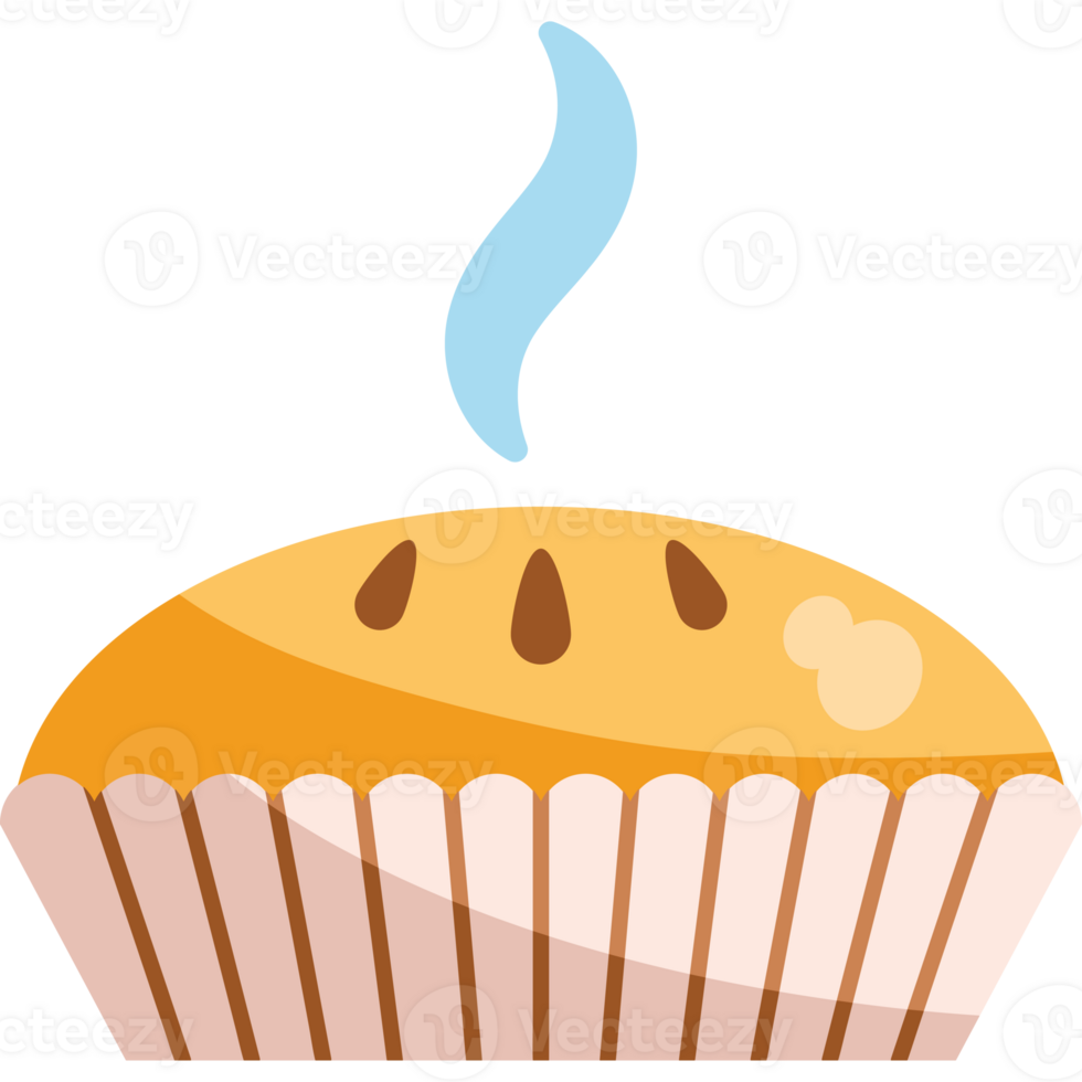 A cupcake with a blue flame on top png