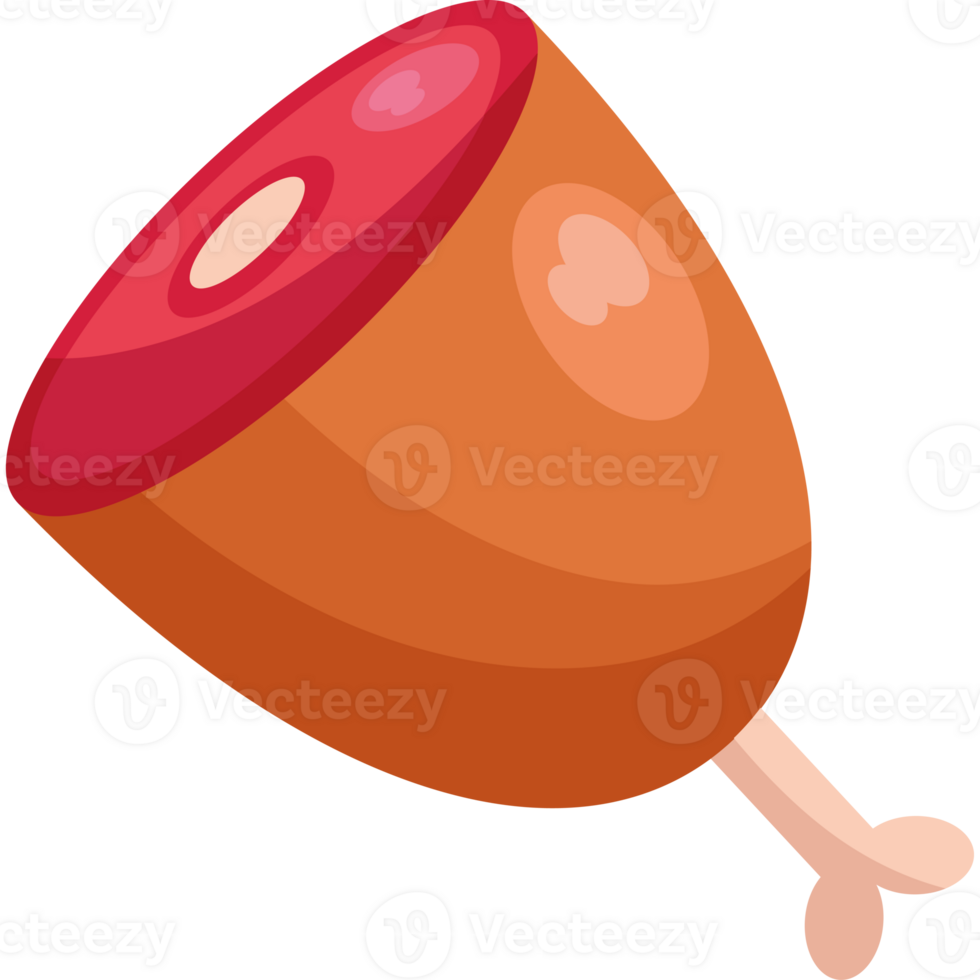A cartoon chicken with a red slice on it png