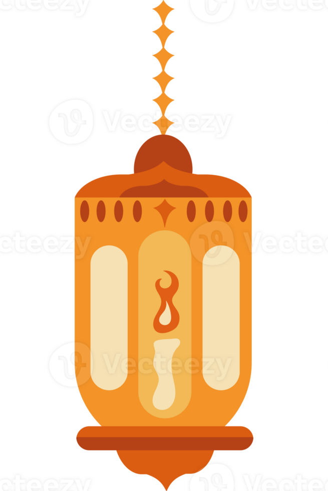 An orange lamp with a candle inside png