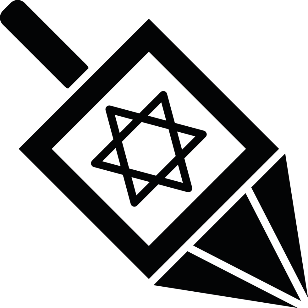 A black and white image of a star of david png