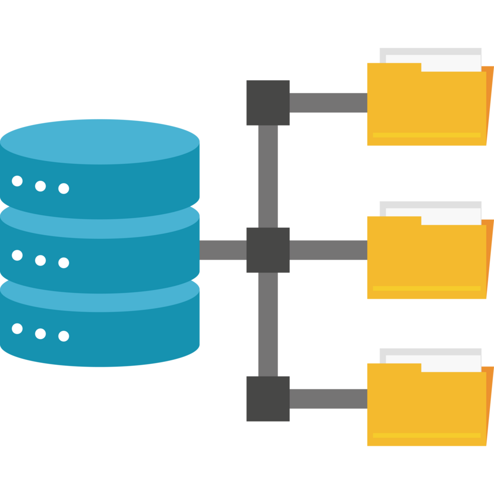 A server with two files and a disk png