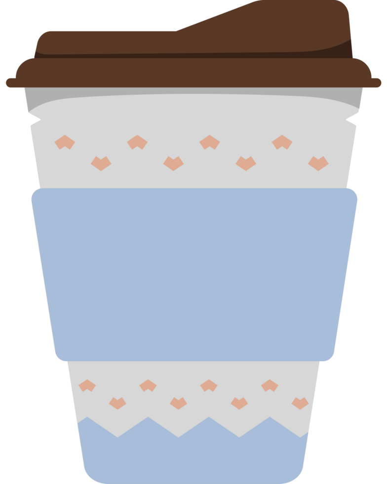 A cup of coffee with a lid and a lid png