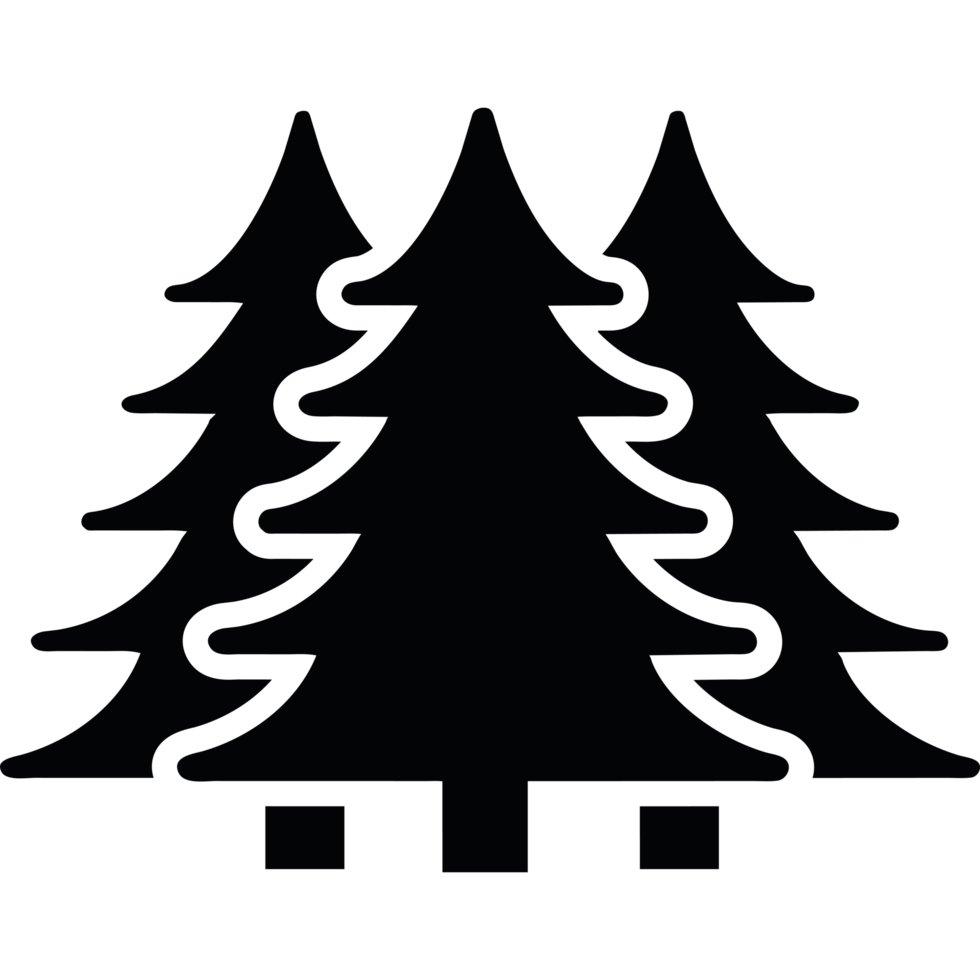 A black and white image of a tree png
