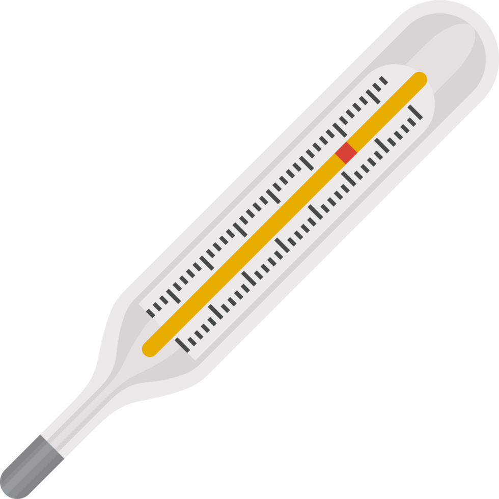 A thermometer with a yellow line on it png