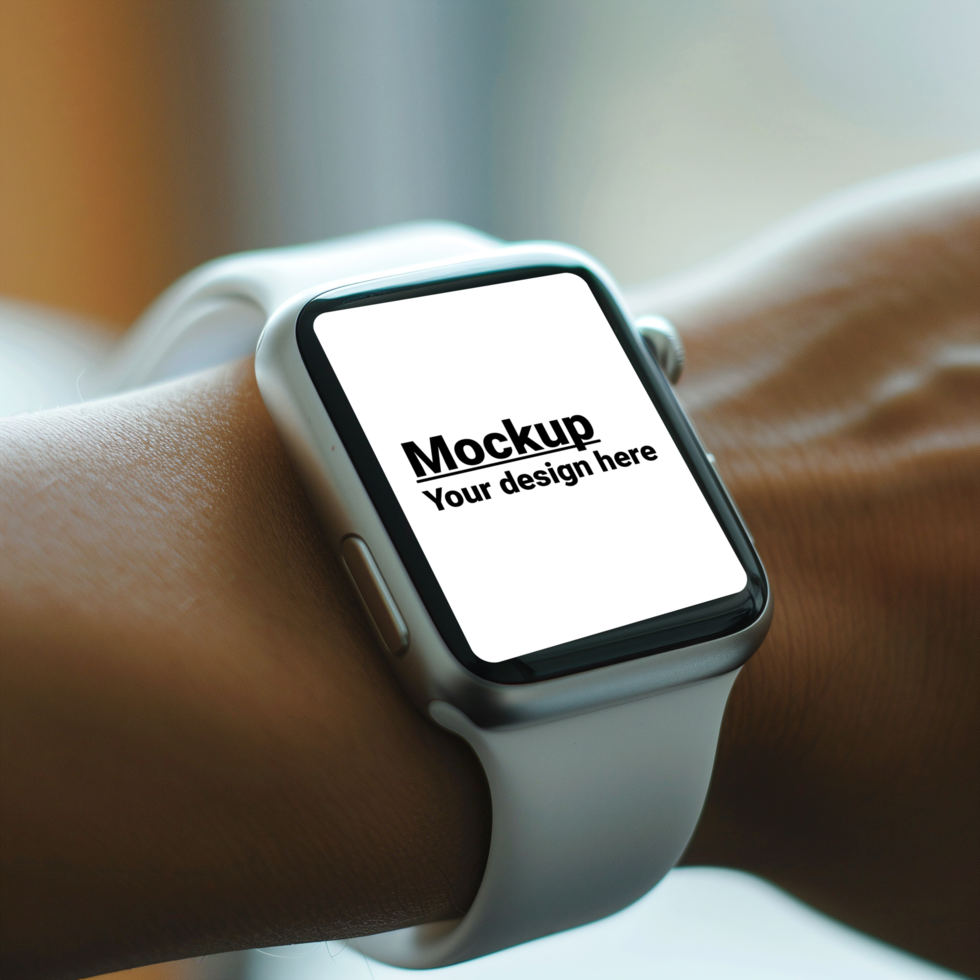 Mockup of a smartwatch on your wrist psd