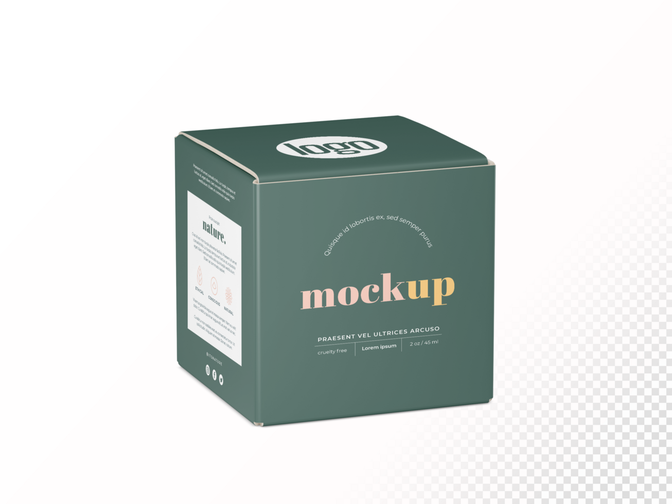 Mockup A box mockup with a white background psd
