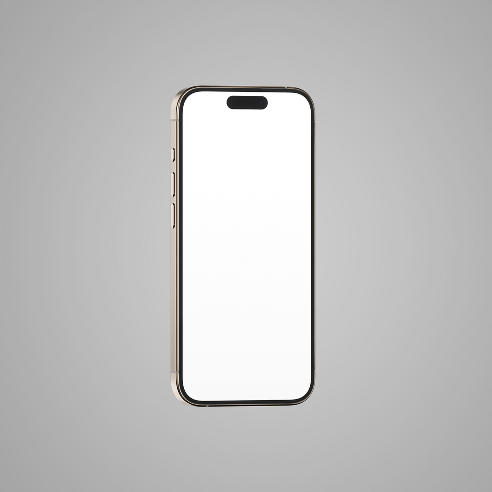 3D realistic high quality smartphone mockup with gray background. psd