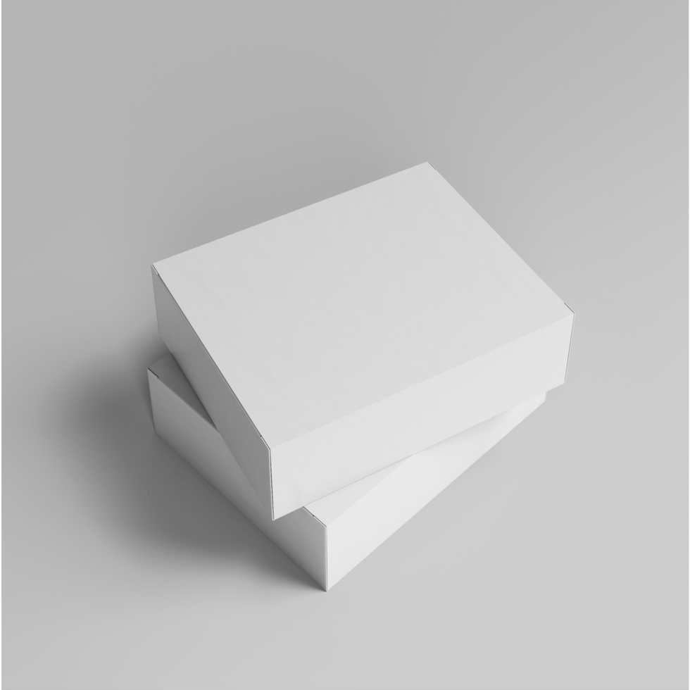simple white packaging box mockup psd