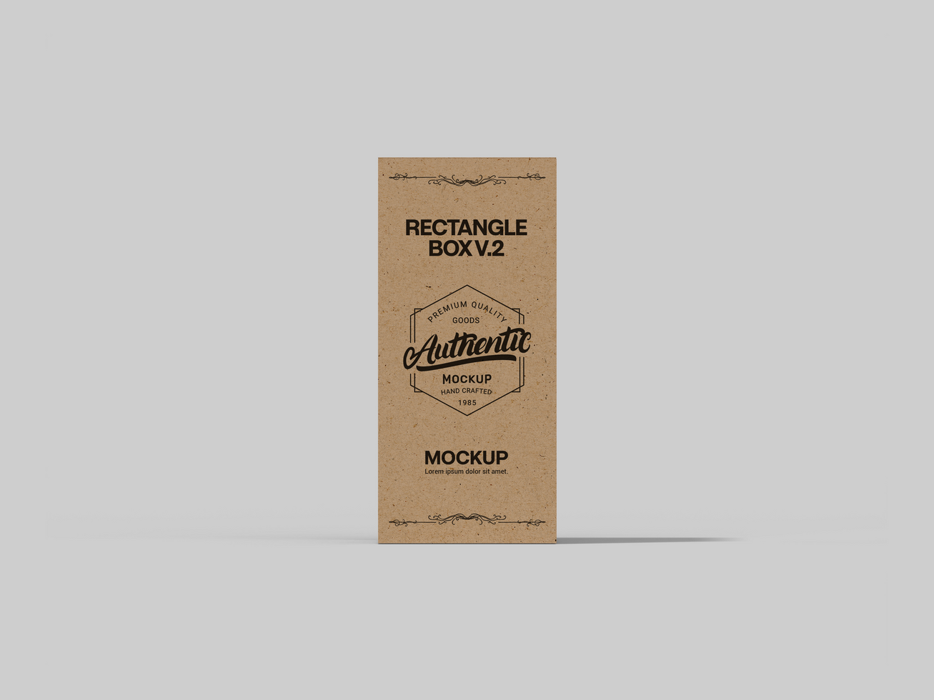 Changeable Cardboard Package Box Design or Rectangle Box Mockup psd