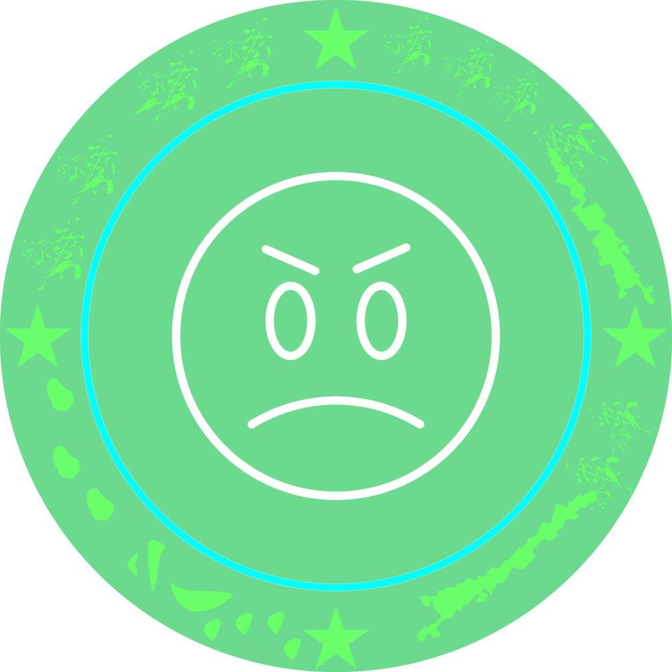 Angry Face Icon Design vector