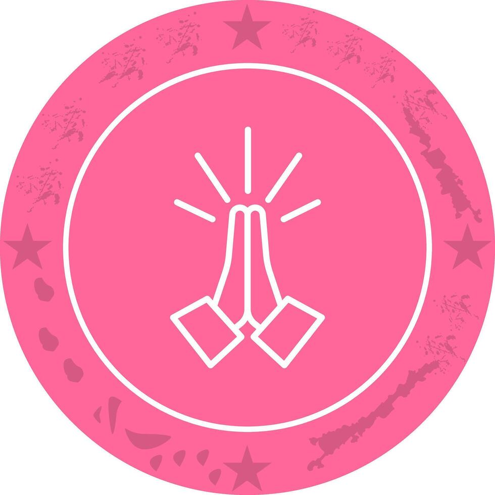 Folded Hands Icon Design vector
