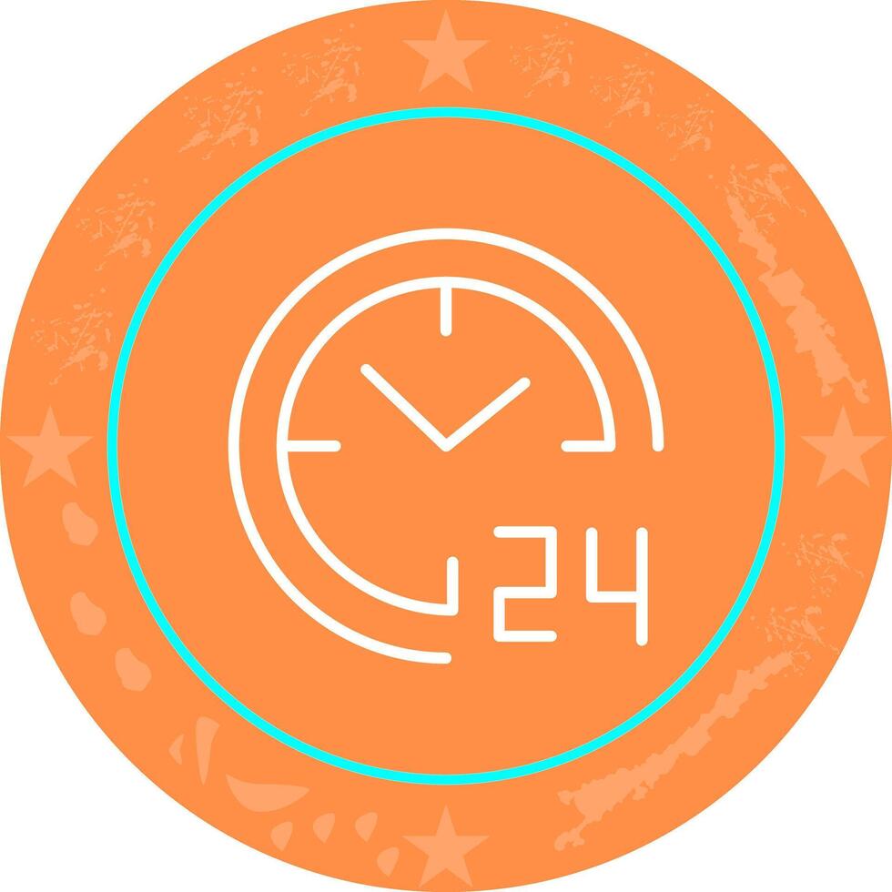 24 Hours Icon Design vector