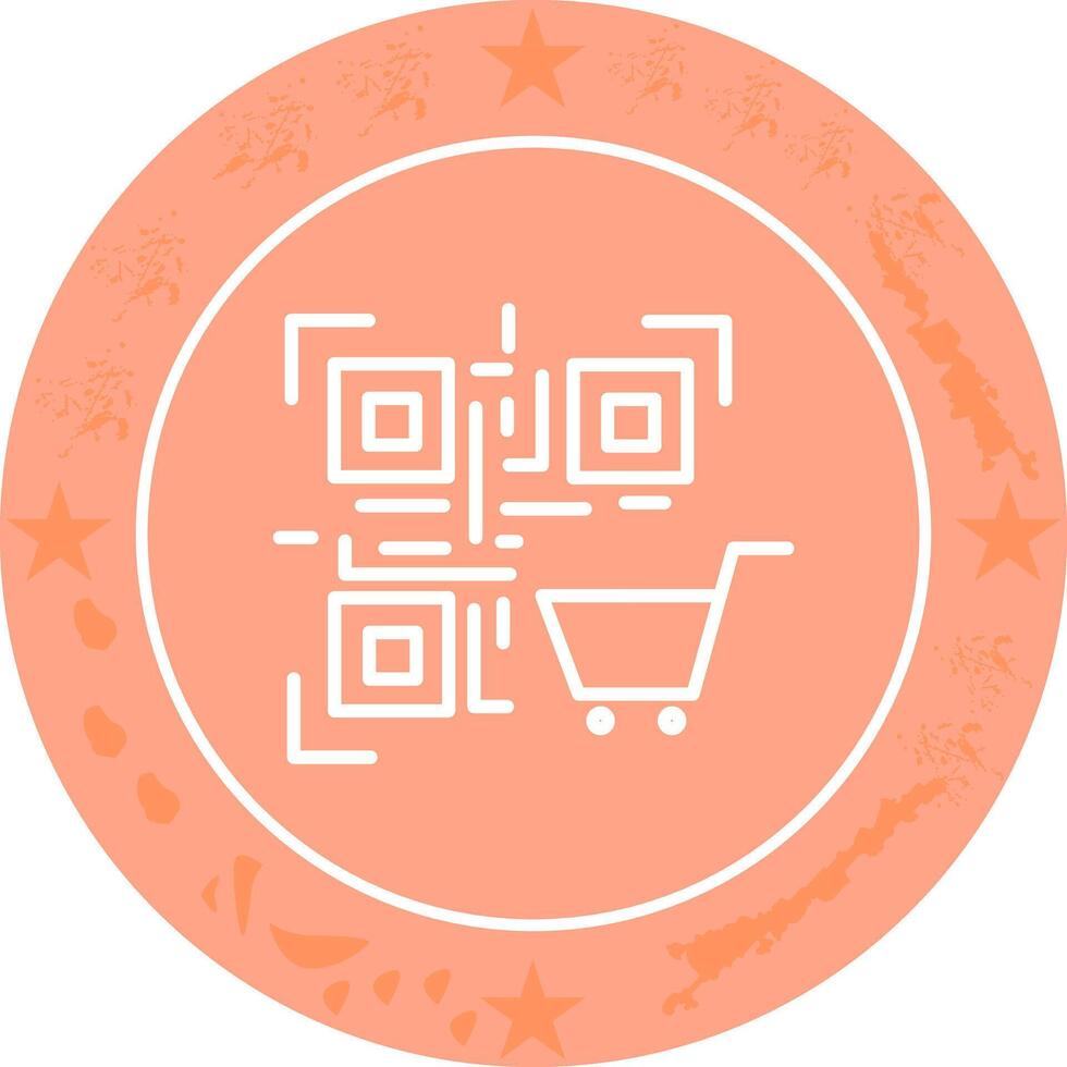 QR Code Shopping Icon Design vector