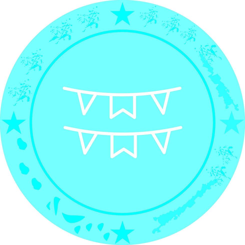 Bunting Flags Icon Design vector