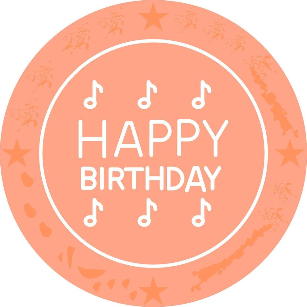 Happy Birthday Song Icon Design vector