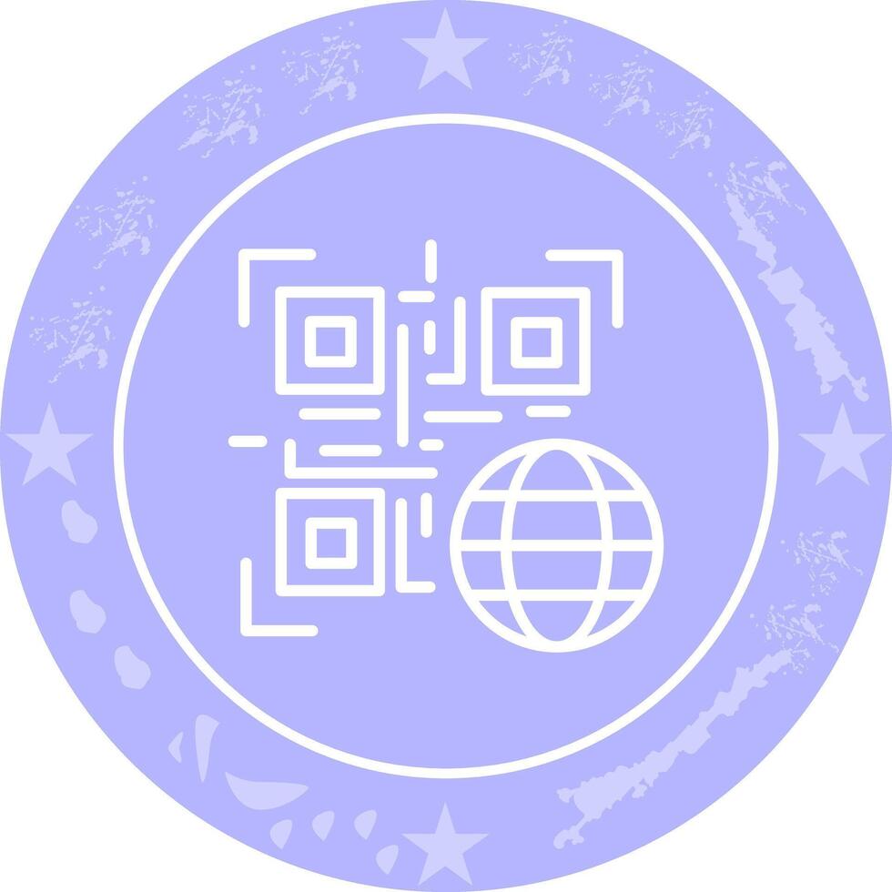QR Code Website Icon Design vector