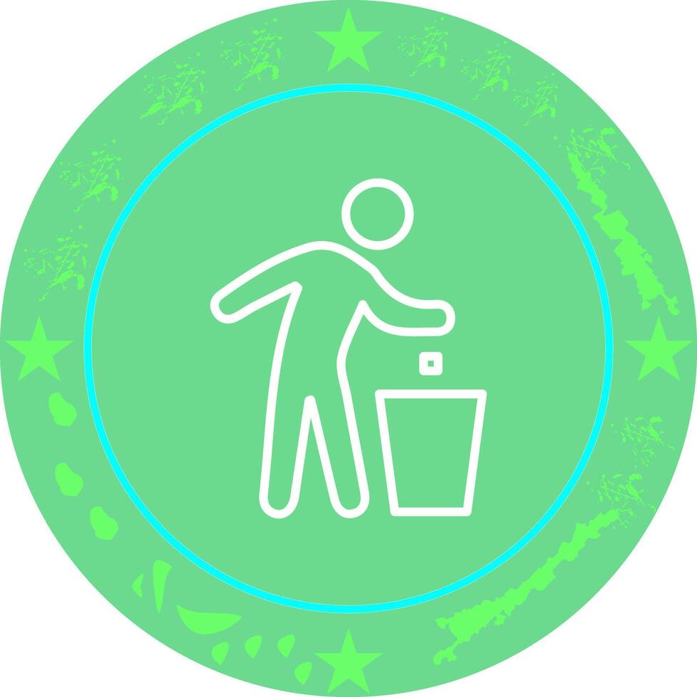 Litter in Bin Sign Icon Design vector