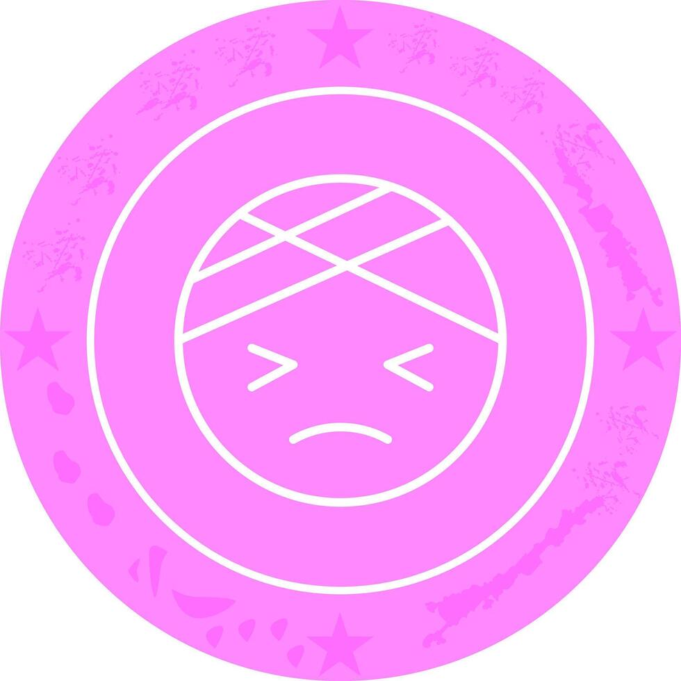 Face with Head-Bandage Icon Design vector