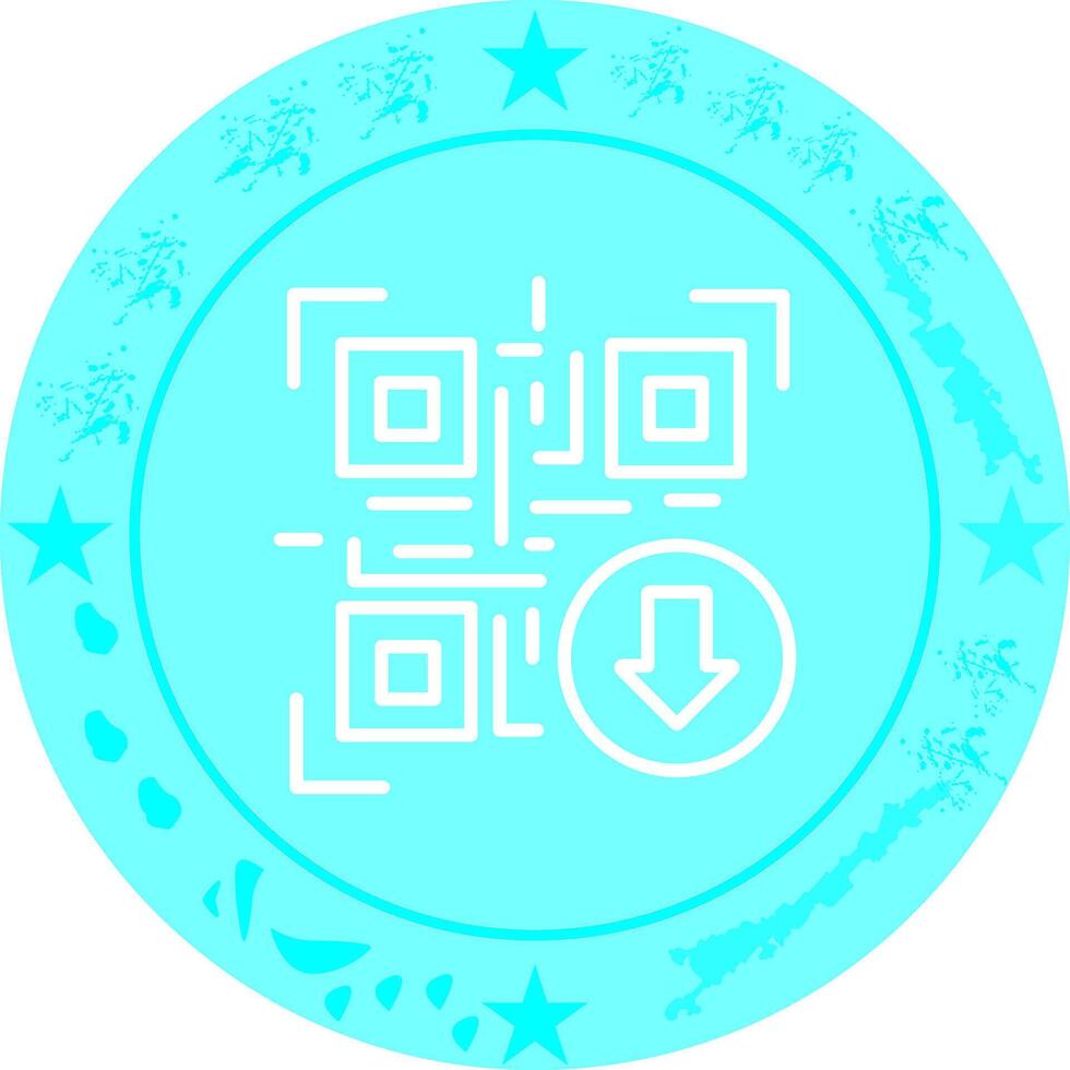 QR Code Download Icon Design vector