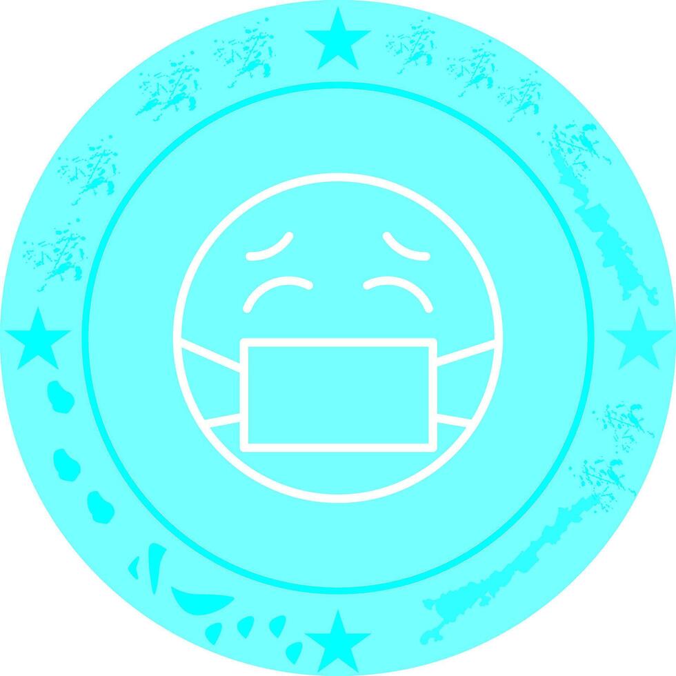 Face with Medical Mask Icon Design vector