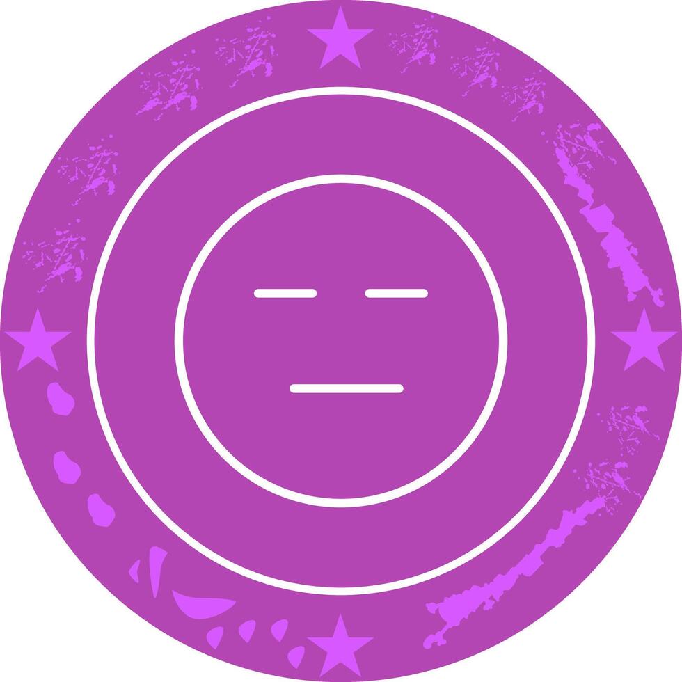 Neutral Face Icon Design vector