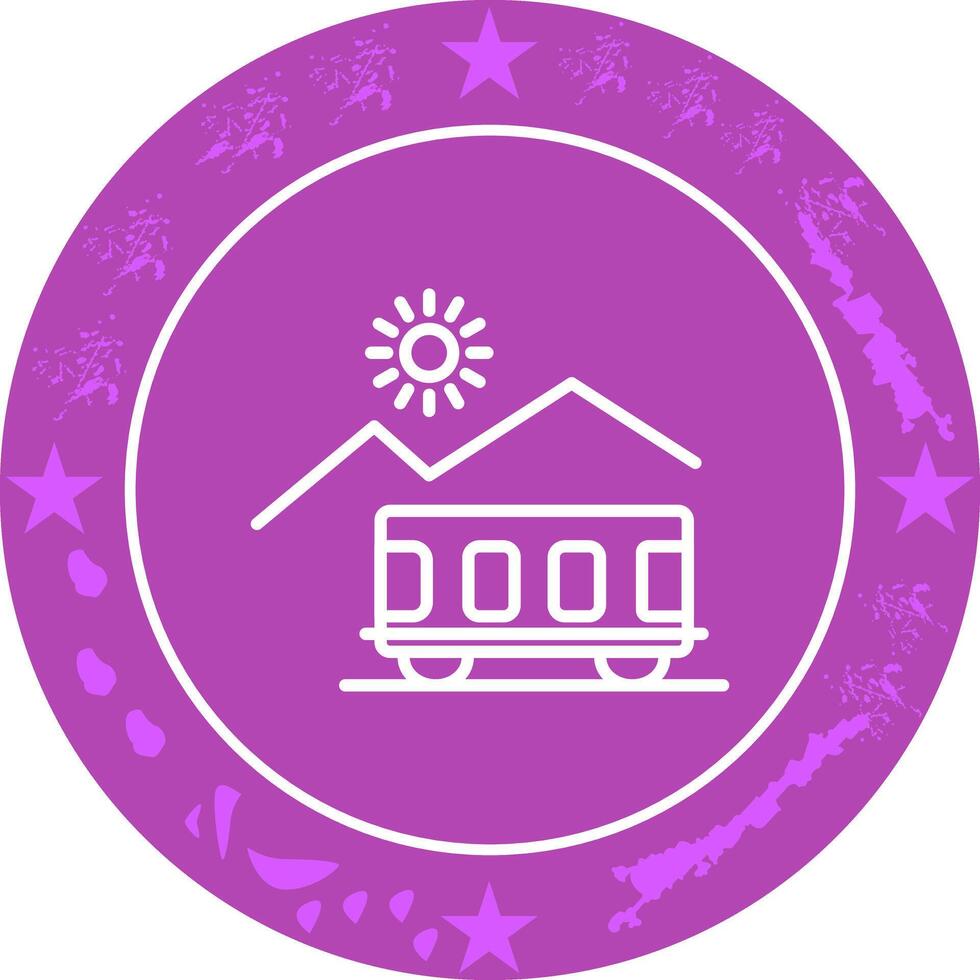 Mountain Railway Icon Design vector