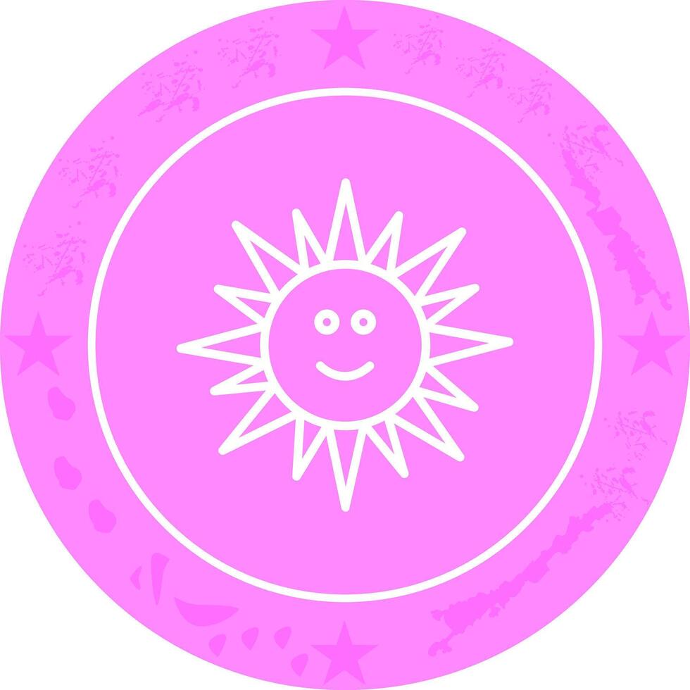 Sun with Face Icon Design vector