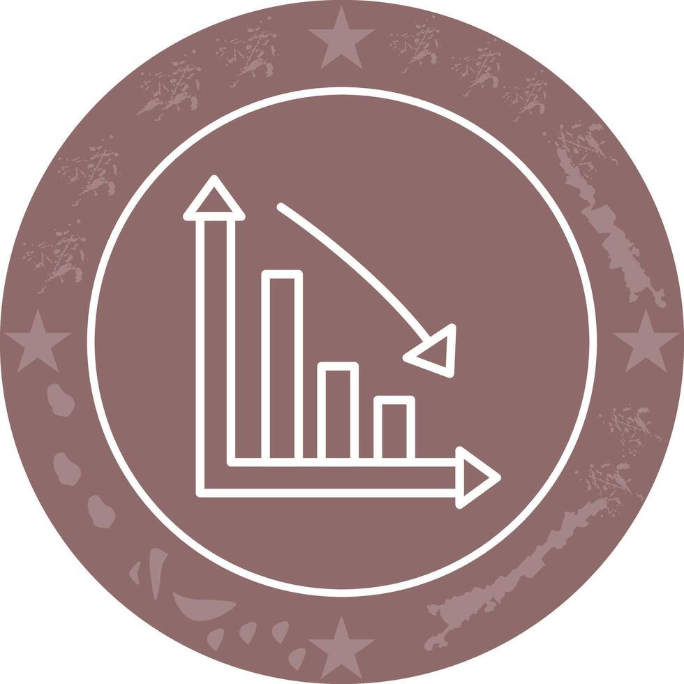 Chart Down Icon Design vector