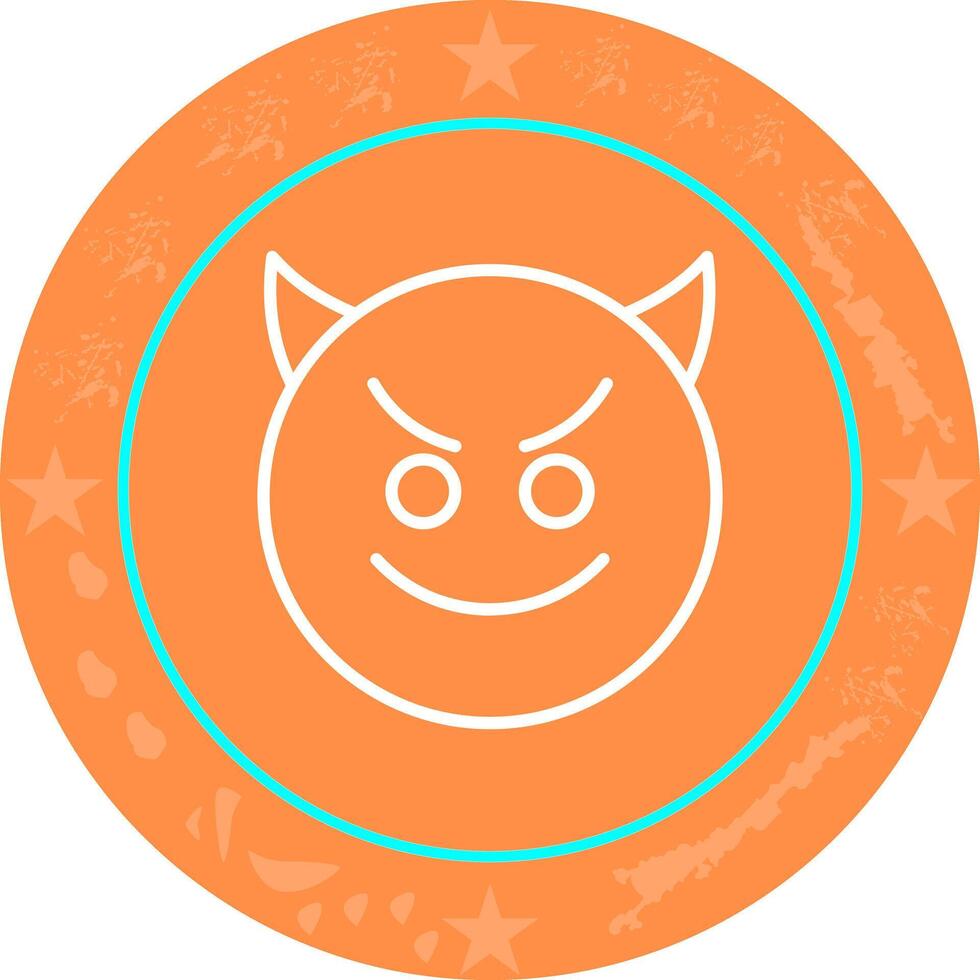 Smiling Face with Horns Icon Design vector